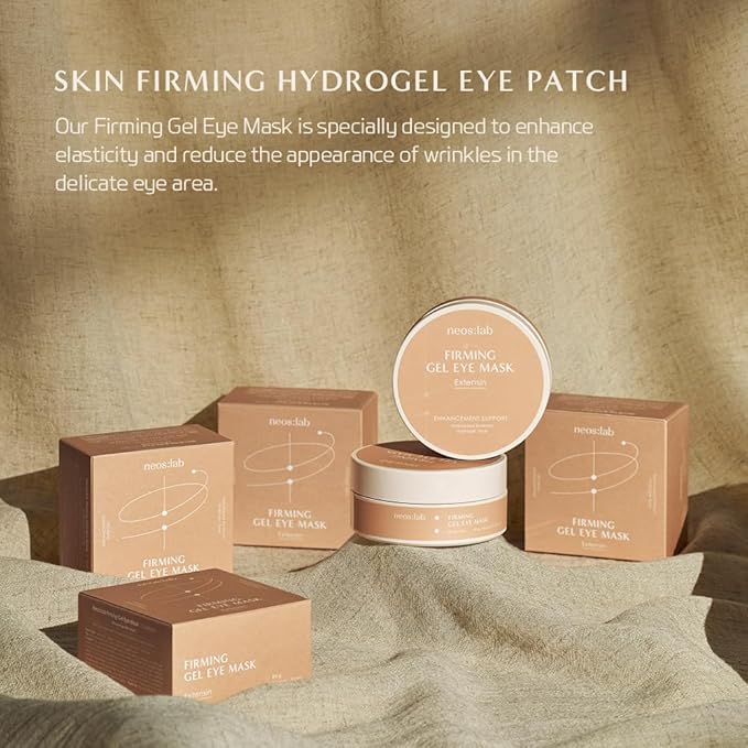 neos:lab Firming Gel Eye Mask 60ea (30pairs) - Refreshing Hydrogel Eye Patch with Collagen, Peptide, Rice Ceramide, Lactobacillus Ferment for a Firm Eye Area, Reduces Fine Lines, Eye Bags, Puffy Eye