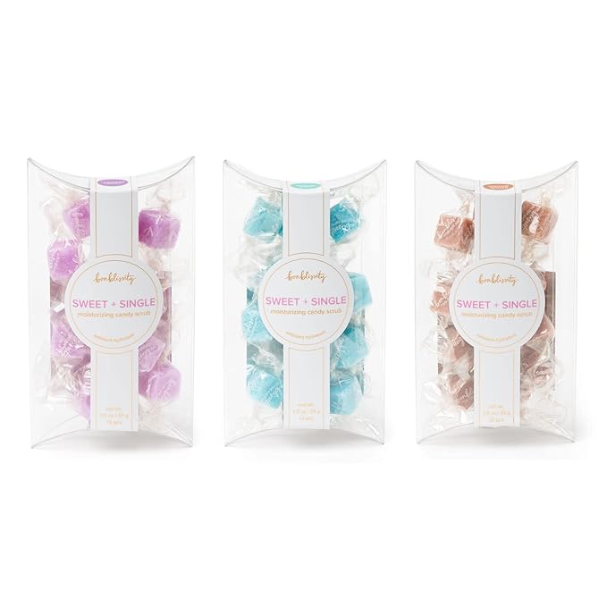 Bonblissity Sugar Scrub Candy 36pcs, For Exfoliating Hands, Feet Turns into Lotions l Lavender Luxury, Ocean Mist, Vanilla Brown Sugar
