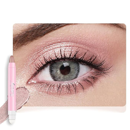 2in1 Shimmer Cream Eye Shadow Stick -Mauve taupe, Eyeliner Pencil Eyeshadow Palette Makeup, Waterproof Long Lasting Brightener, Crease Proof & Smudge Resistant, Cream Eyeshadow with Built-in Smudger