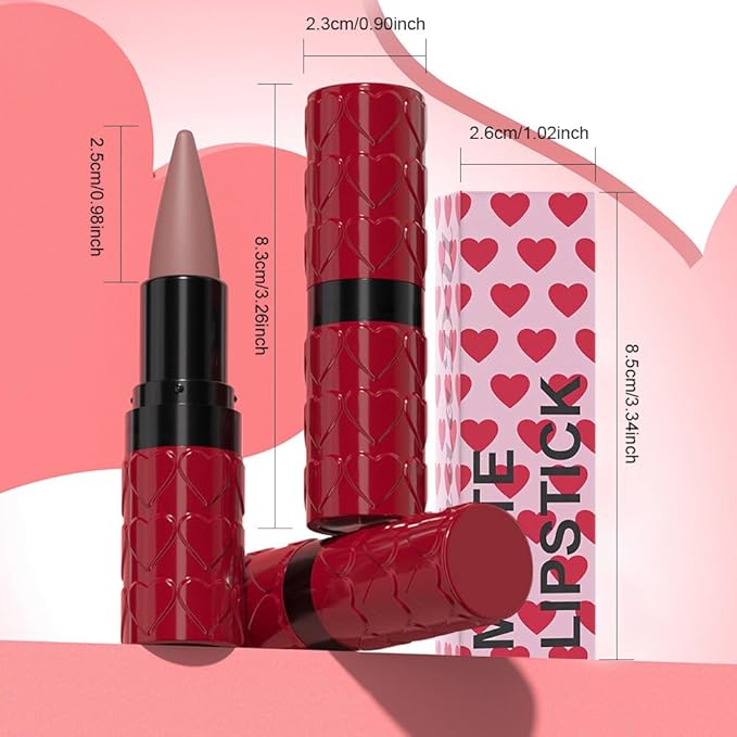 evpct Real Nude Lip Liner Combo Set for Older Women Long Lasting Waterproof, Nude Gradient Matte Lipstick Lips Stick Crayon Pencil Cream Lip Liner and Lipstick Combo Makeup, Flawless Ombre Effect
