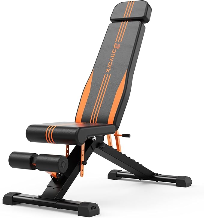 700-880LBS Adjustable Weight Bench - Bonvork Foldable Workout 80 X 40MM Heavy