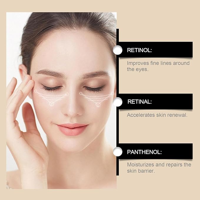 Retinol Anti-Wrinkle Eye Cream 30g - Visibly Diminishes Fine Lines & Wrinkles, Hydrates & Firms, Gentle Formula for All Skin Types, Daily Use, Cruelty-Free