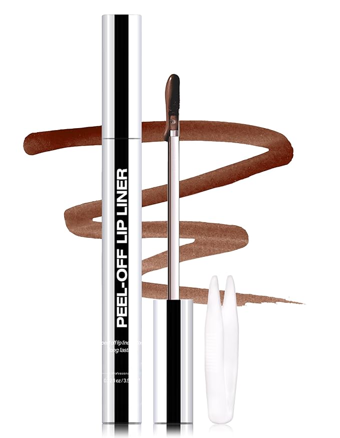 Erinde Matte Finish Peel Off Lip Stain, Long Lasting Tattoo Lip Liner, Waterproof Transfer Proof, Non-Stick Cup Nude Lip Stain Lipliner, 05