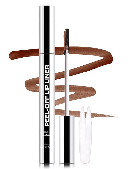 Erinde Matte Finish Peel Off Lip Stain, Long Lasting Tattoo Lip Liner, Waterproof Transfer Proof, Non-Stick Cup Nude Lip Stain Lipliner, 05