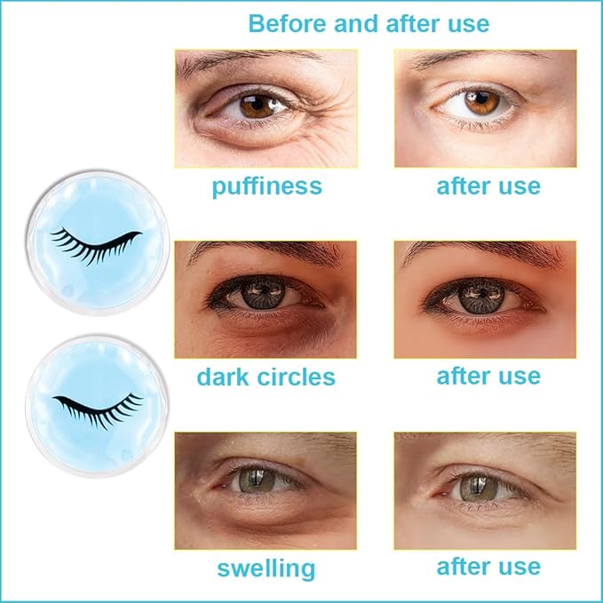 CONBELLA Cold Face Eye Masks Ice Face Mask Hot Cold Compress For Dark Circles, Puffiness, Migraines, Headache, Stress, Redness, Cooling Face Masks For Women Man, Skin Care