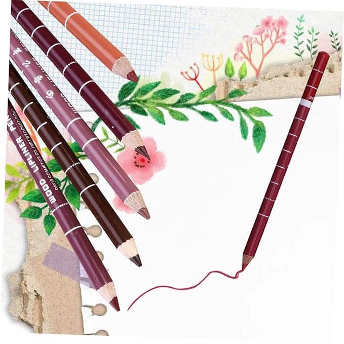 Non-drying Lip Liner 12pcs Pipliner Pencil Waterproof Lipliner Pencil Lip Liner Pencils Water Proof Eyebrow Pencil Natural Color Lip Liner