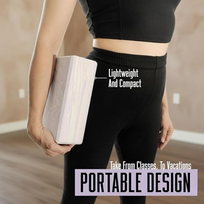 Blocks for Yoga | Non-Slip Exercise Blocks for Working Out, Pilates, Stretching, Meditation | Lightweight & Durable Yoga Tools | Yoga Blocks by Lunai
