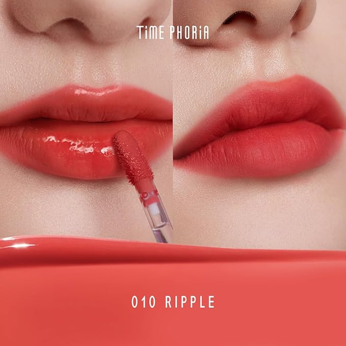 Altera Blurring Lip Tint 010 Ripple, Vibrant Coral Glossy to Soft Matte Finish, Blur Lip Lines, Weightless No-Sticky Airy Velvet Texture, Vibrant Hydrating Long-Lasting Lip Makeup