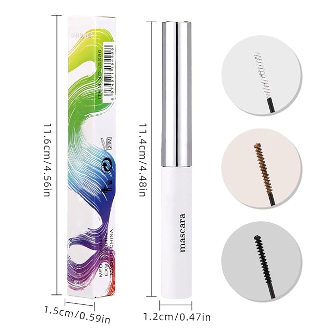 Colored Mascara for Eyelashes, Voluminous Colorful Mascara, Pink Purple Blue Green Red White Black Brown Lash Pack - Lengthening, Defining, Curling, Multiplying Formula (3Pcs-Blue+Green+Rose pink)