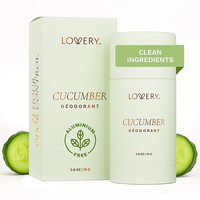 Clean Deodorant for Women Aluminum-Free 24-Hour Odor Protection – Refreshing Cucumber Scent with Organic Coconut Oil & Shea Butter, Baking Soda Free, Cruelty-Free, Gentle for Sensitive Skin, 2.65 oz