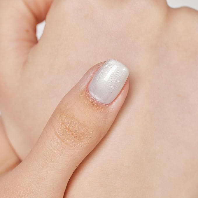 Pearl White Glitter Gel Polish 8ML Shimmer Mermaid Nail Gel Soak Off UV Gel for Salon, Home DIY Manicure