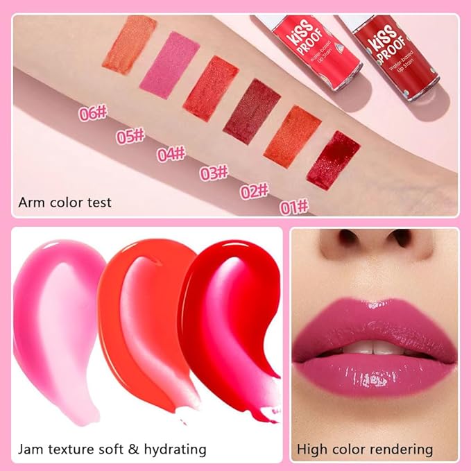 BINGBRUSH 3Pcs Bright Vivid Color Lip Tint With BINGBRUSH