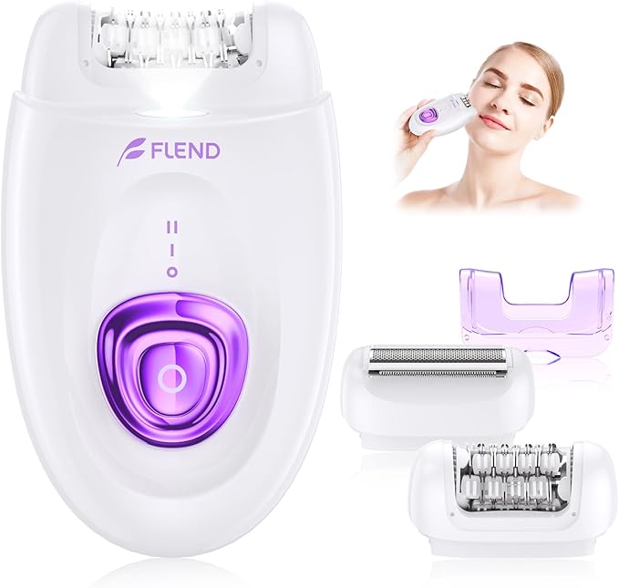 Epilator,Epilators Hair Removal for Women, 2 in 1 Hair Removal Device with LED Light & USB Rechargeable, Electric Shaver for Legs,Underarms,Bikini and Full Body