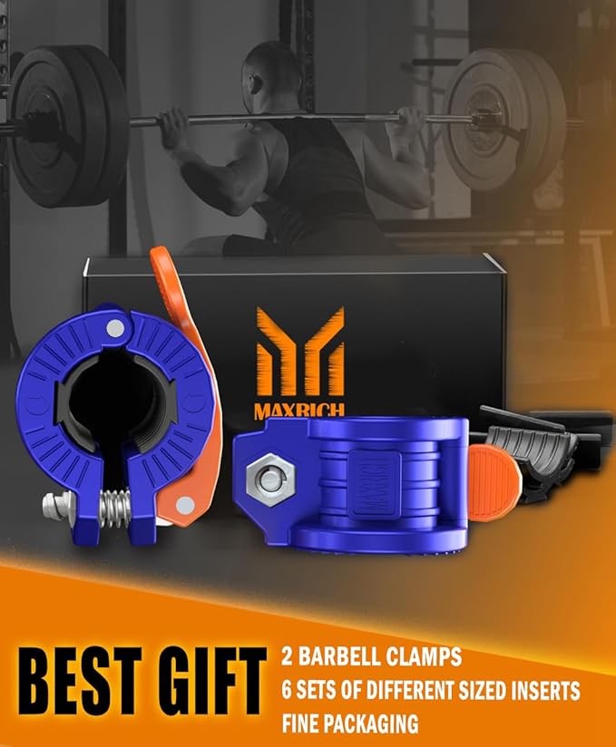 Barbell Clamps 1 Inch or 2inch - 2 0.98-1.18inch)