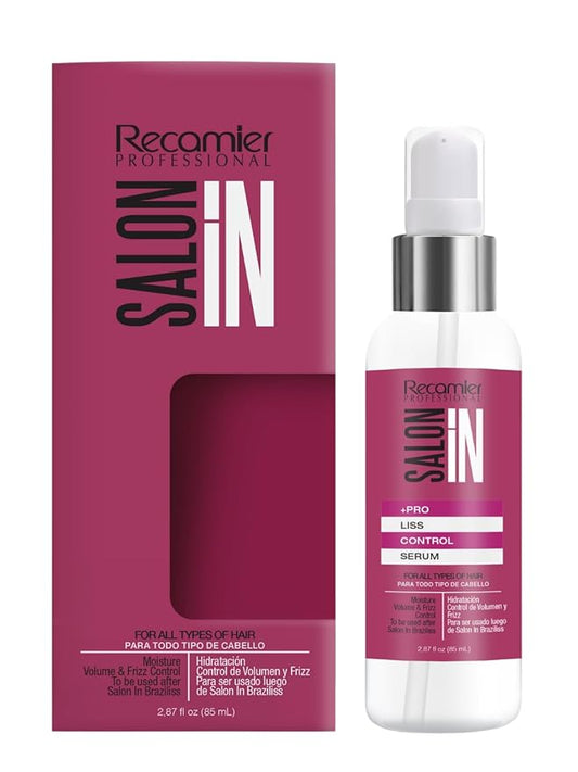 Salon In Recamier Liss Control Hair Serum 2.87 oz – Anti-Frizz & Volume Control Serum for Smooth, Shiny Hair