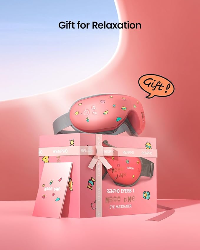 RENPHO Eye Massager with Heat, Valentines Day Gifts for Her Him Birthday Gifts for Women Mom, FSA Eligible HSA Eye Mask for Migraine,Sleep Mask for Dry Eyes Relax, Reduce Strain for Men Dad Eyeris 1
