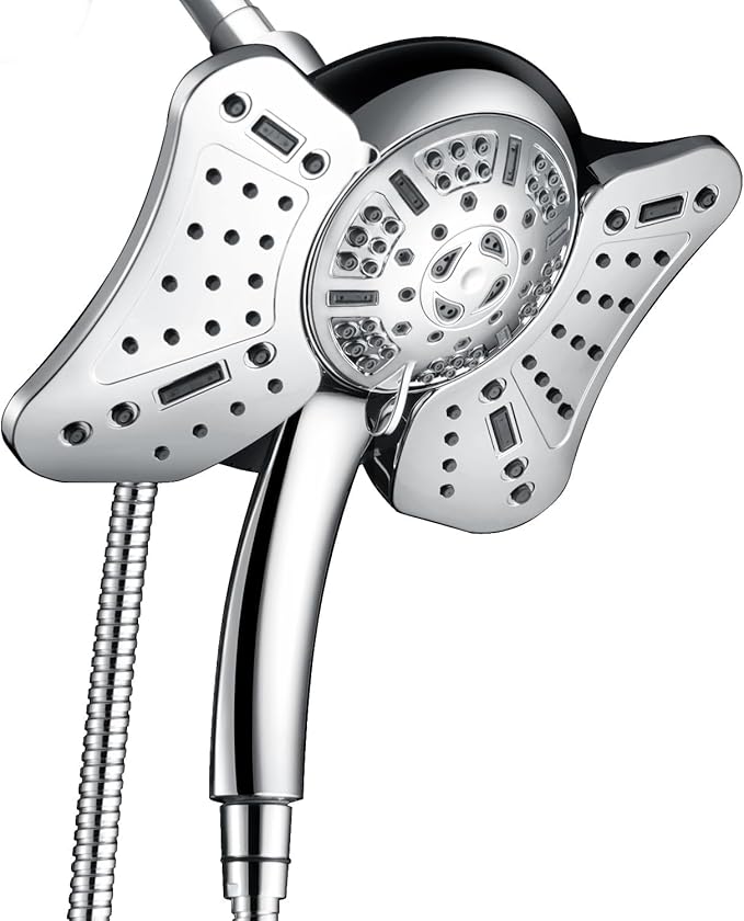GRICH 2.5GPM Shower Head with Handheld Spray Combo: 2 in 1 Rainfall Shower Heads high pressure & Handheld Shower Head, 9 Spray Modes/Settings Detachable Shower Head with 60 Inch Hose