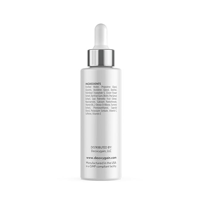 Topical Hair Serum by Deoxygain – Advanced Hair Growth Formula with 2DDR to Stimulate Follicles, Block DHT & Support Hair Regrowth – 2oz Bottle