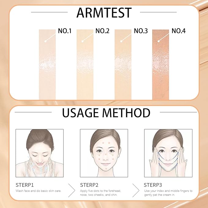 Concealer Foundation, Oil Control Waterproof Concealer Color Correcting Base Makeup