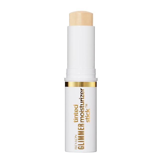 Revlon Glimmer Tinted Moisturizer Stick for Face, Lightweight Foundation, Hydrating Skincare-Infused Makeup, 100, 0.31 oz