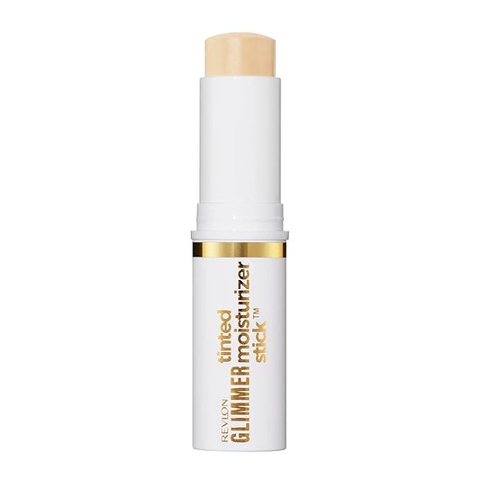 Revlon Glimmer Tinted Moisturizer Stick for Face, Lightweight Foundation, Hydrating Skincare-Infused Makeup, 100, 0.31 oz