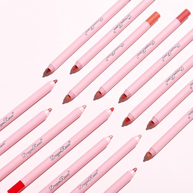 Matte Lip Liner Pencil Set,12 Colors Natural Nude Long