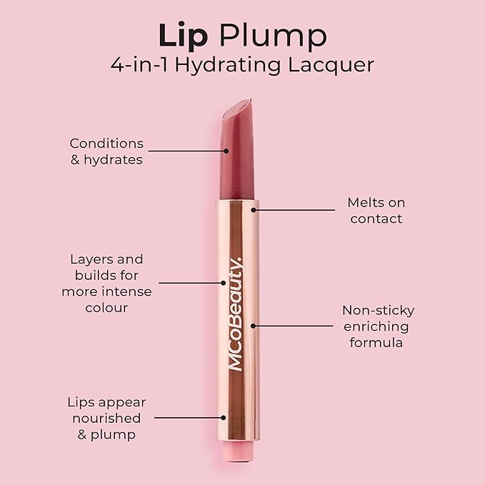MCoBeauty Lip Plump 4-in-1 Hydrating Lacquer, Emily Nude Lip