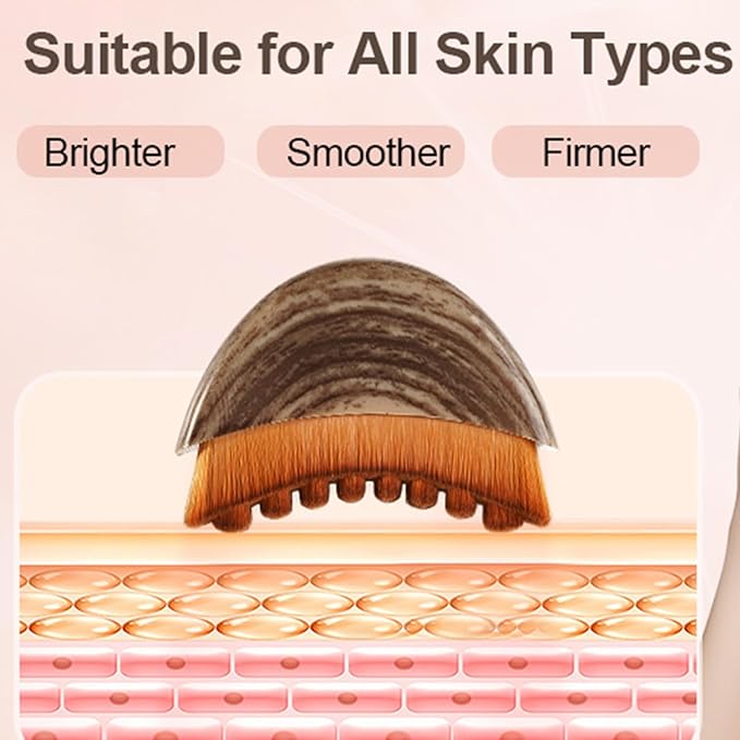Fvaql New Lymphatic Contour Face Brush，Lymphatic face Brush for Sculpting – Anti-Puffiness Detox & Lift Improves Skin Glow，Ergonomically Designed to Fit The Skin Precisely and Relieve Fatigue