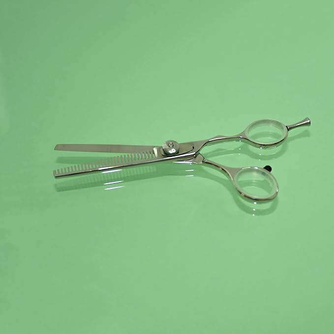 Cricket Logo Gold Series Pro 30T Hair Cutting Scissors Thinning Shears for Professional Stylist Barber, Texturizing, Removing Bulk, Stainless Steel, Convex Edge