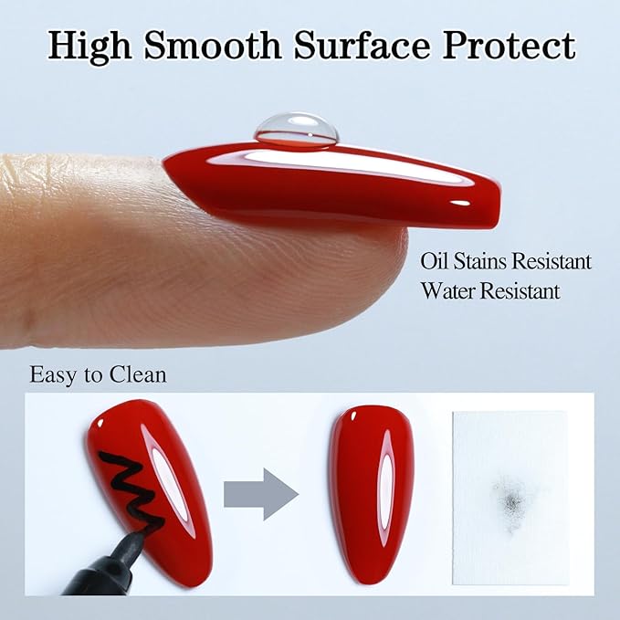 Double Rhythm 2 Pcs 15ML No Wipe Gel Top Coat and Base Coat Set Clear Glossy Gel Polish Kit Soak Off UV LED (Top Coat and Matte Coat)