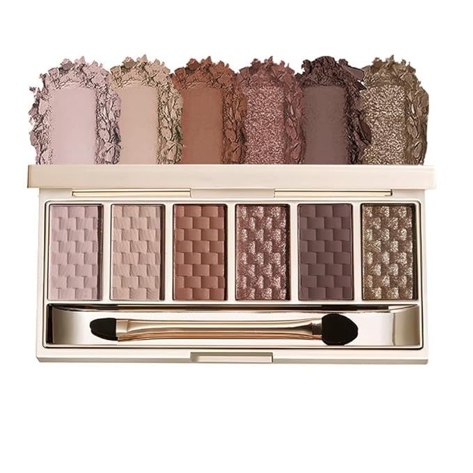 Warm Neutral Brown Eyeshadow Palette – 6 Matte & Shimmer Shades, High-Pigment Long-Lasting Bronze Nude Eye Shadow Kit for Everyday Makeup, Soft Glam & Smokey Looks, Blendable & Beginner-Friendly
