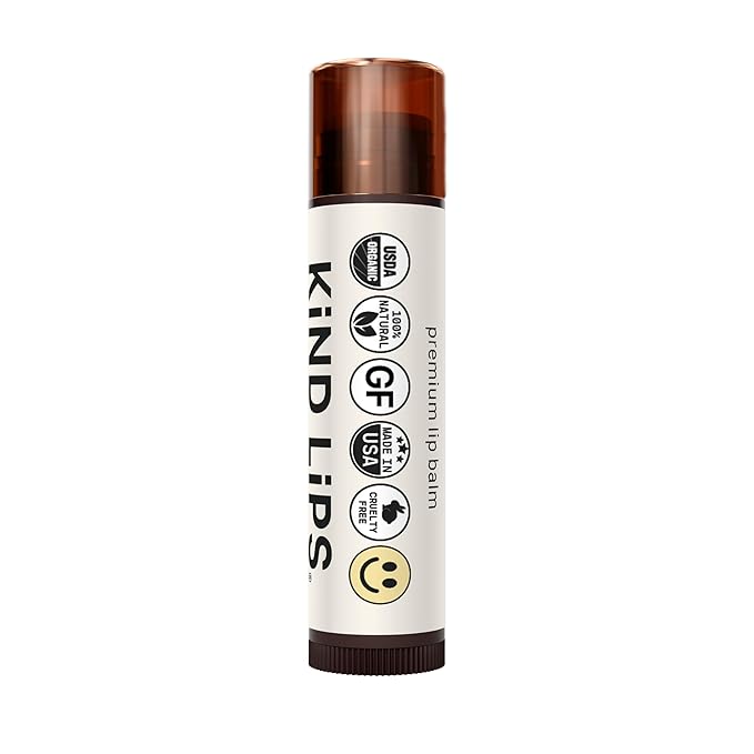 Kind Lips Unscented Organic Lip Balm Fragrance Free Unflavored Natural Moisturizing Lip Care Single Tube