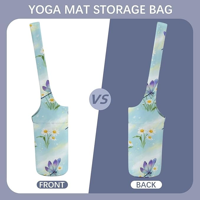 Portable Single Shoulder Yoga Mat Bag Carrier with Pocket Spacious Storage for Yoga Gym Fitness