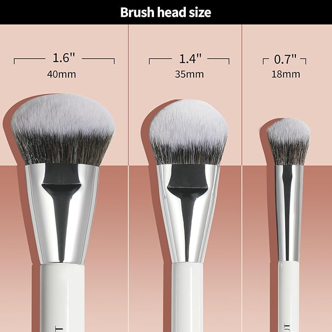 Albeaut Makeup Brush for Foundation Concealer Blush Contour Liquid Cream Blending Angled Shape