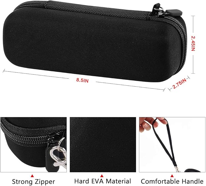 Toothbrush Travel Case Compatible with Oral-B Pro 1000 2000 3000 3500 5000 7500/ for Philips Sonicare ProtectiveClean 4100 6100 5100 6500 7500 Rechargeable Electric Toothbrush (Box Only) -Black