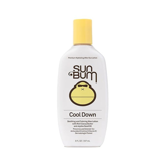 Sun Bum Cool Down Aloe Vera Lotion - Vegan After Sun Care with Cocoa Butter to Soothe and Hydrate Sunburn - 8 oz