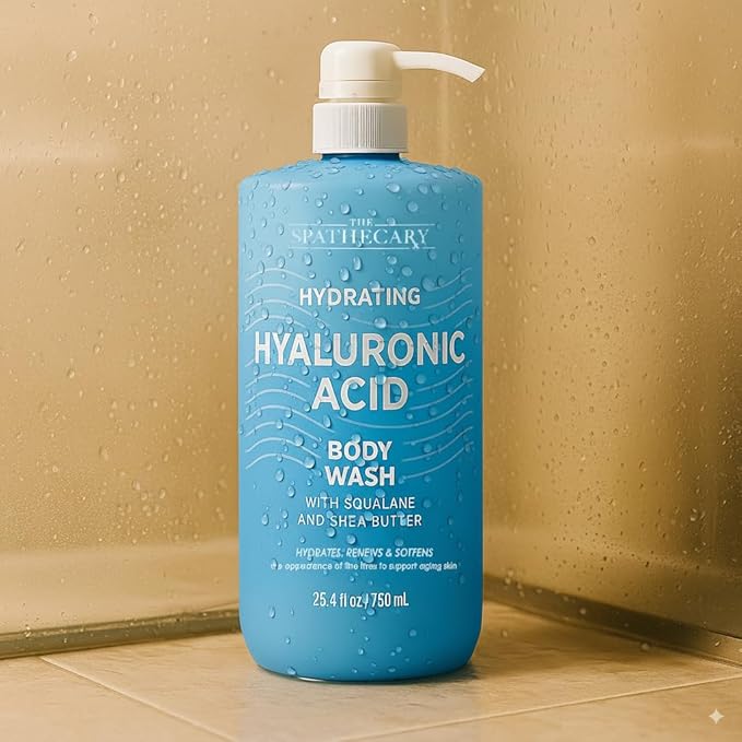 Hydrating Hyaluronic Acid Body Wash – Moisturizing Shower Gel for All Skin Types, Sensitive Skin – Nourishing, Paraben-Free, Sulfate-Free, Vegan Formula – Smooth & Soft Skin Care, 25.4oz