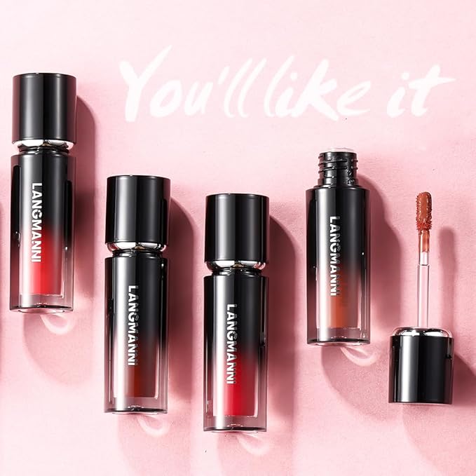 LANGMANNI Lip Oil Tint | Hydrating & Long-Lasting Lip Stain | Moisturizing And High Gloss Makeup,Non-Sticky Lip Stain For Watery And Silky Smooth Lips(#2 Peach Blossom)