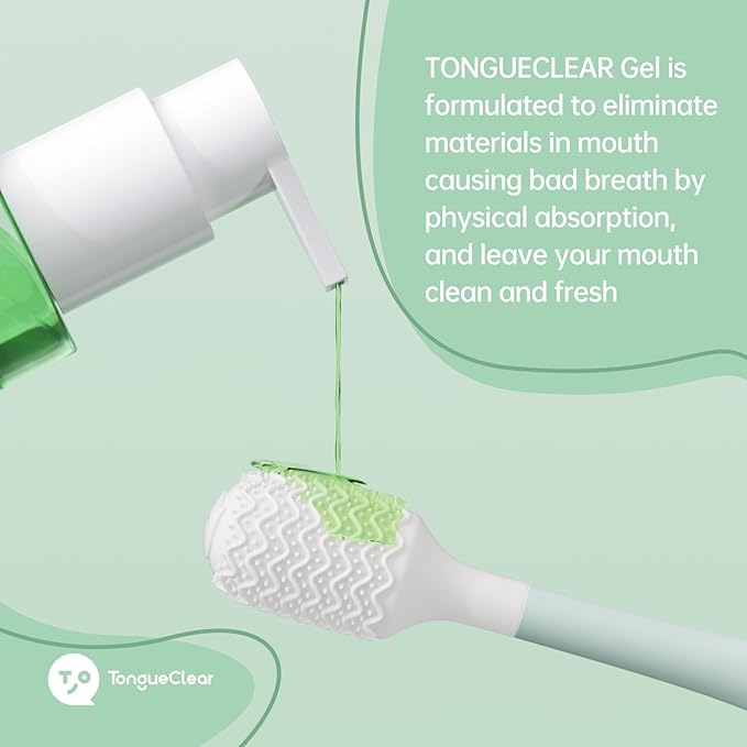 Tongue Cleaner Gel | Fresh Mint Tongue Cleaning Paste | Bad Breath and Halitosis | Mouth Odor Eliminator | Use with Tongue Brushes & Scrapers (2 Pack)…
