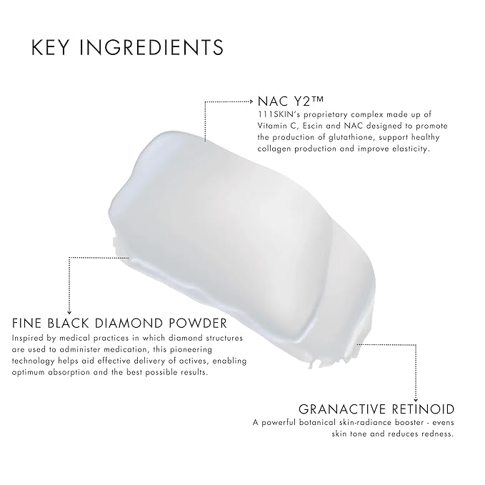 111SKIN Women’s Black Diamond Eye Cream, Lightweight Firming Under Eye Treatment with NAC Y2 & Granactive Retinoid to Help Improve Skin Texture, Multicolored, 0.51 fl oz
