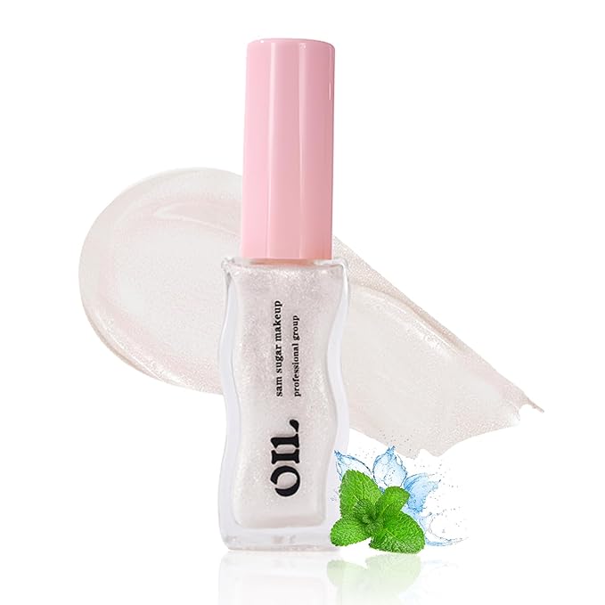 Lip Oil, Moisturizing Lip Glow Oil, Transparent Tinted Moisturizing