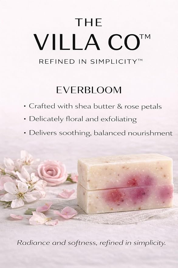 The Villa Co - Ever Bloom | Body Bar Crafted with Rose Petals & Botanicals | A Fresh & Radiant Cleanse With Natural Simplicity