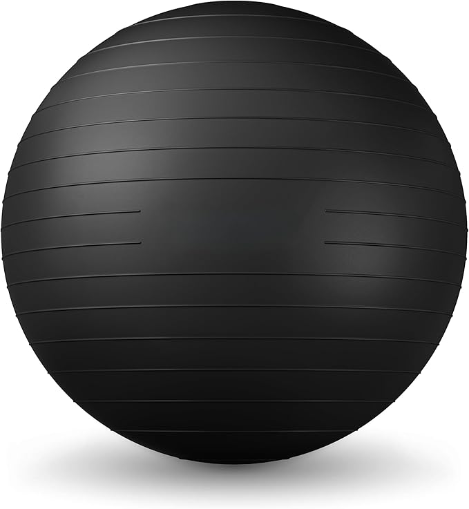 Exercise Ball - Yoga Ball Anti-Burst and Slip Resistant, for Fitness, Pregnancy, Stability, Balance, Core Workout - Training Ball w/Quick Pump - Office, Home, Gym
