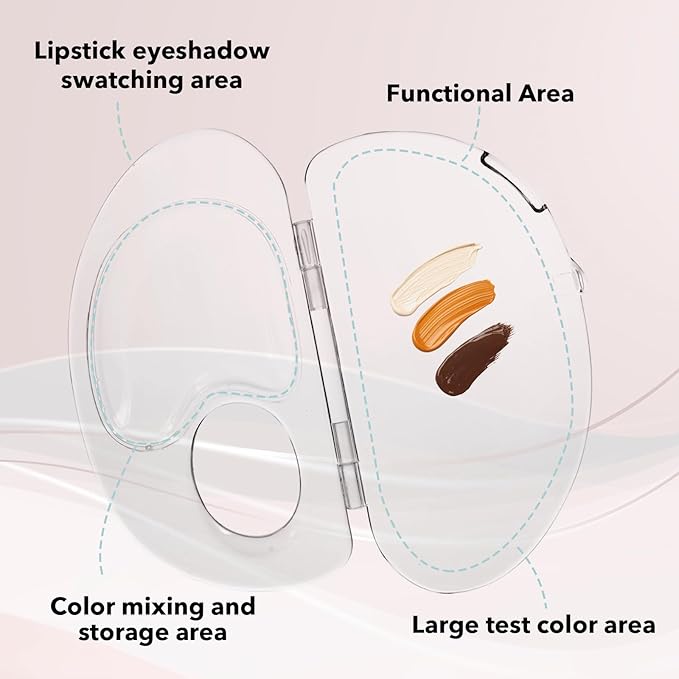 Acrylic Cosmetic Makeup Palette,2 in 1 Makeup Mixing