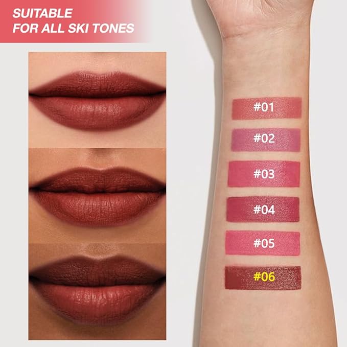IATMOMOD Chocolate Matte Lipstick Crayon, Long Lasting Waterproof Velvet Lip Liner Pencil, High Pigment Non-Drying 24H Cruelty-free Lip Makeup
