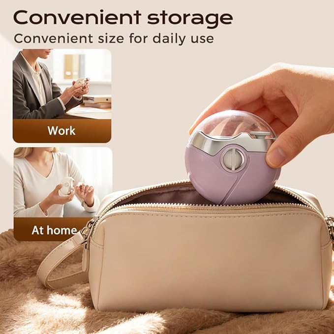 3 in 1 Electric Nail File, Nail Clippers & Trimmer with Nails Scraps Storage and 2 Adjustable Speeds, Quiet Automatic Electric Nail Grinder for Seniors Adult Baby, Nails Supplies (Purple)