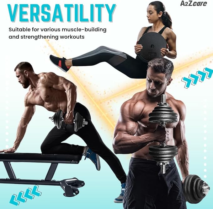 A2ZCARE 1 inch Weight Plates Set 1.25 lbs 20 lbs, 1 inch, 1 inch