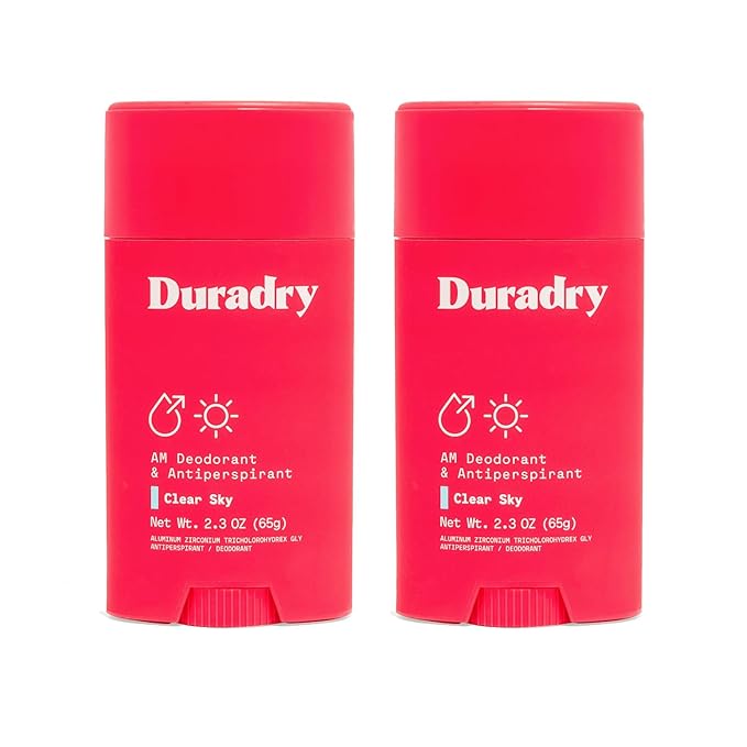 Clinical-Strength Antiperspirant Deodorant for Women and Men - Clean formula with Natural Ingredients, Odor, and Excessive Sweat protection for Armpits - Clear Sky, 2.3 Oz (Pack of 2)