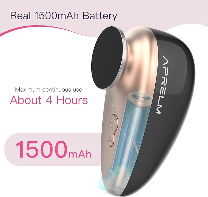 Rechargeable Electric Foot Callus Remover with 3-Sizes 120Pcs Sandpapers, Professional 1000RPM Electric Foot File with Organizer, Pedicure Tools Gifts for Women Men (E5 Black-Gold)