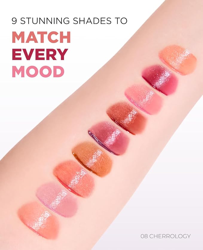EITHER& Dewy Syrup Tint 08 – Cherrology | Vibrant & Fresh Color Lip Tint, All-Day Juicy Glow, Smudge-Proof, Hydrating, Long-Lasting, Non-Sticky Formula (4.3g)